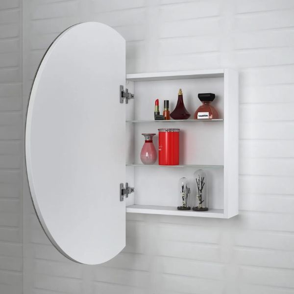 Otti London 800mm Round LED Shaving Cabinet White