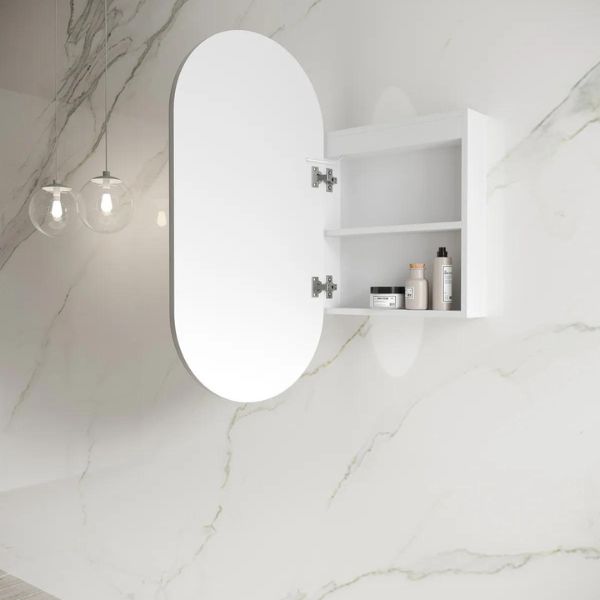 Otti Noosa 900 Oval Shape LED Shaving Cabinet White