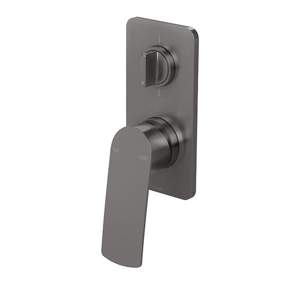 Phoenix Mekko SwitchMix Shower / Bath Diverter Mixer Fit-Off Kit Brushed Carbon