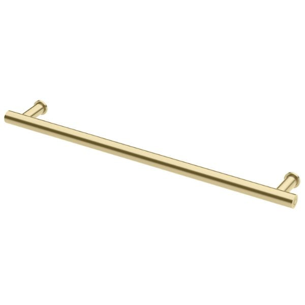 Phoenix Heated Towel Rail Round 800mm - Brushed Gold - 650-8761-12 - Horizontal View