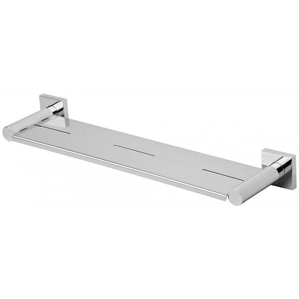 Phoenix Radii Metal Shelf Square Plate - Chrome 450mm - The Blue Space