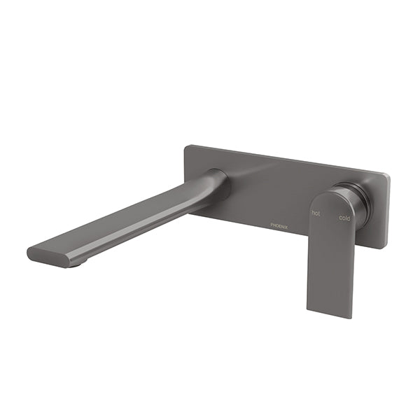 Phoenix Teel SwitchMix Wall Basin / Bath Mixer Set 200mm Fit-Off Kit - Brushed Carbon