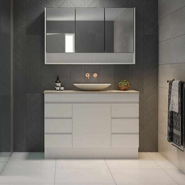 Timberline Bargo Floor Standing Vanity with Silksurface Top & Basin