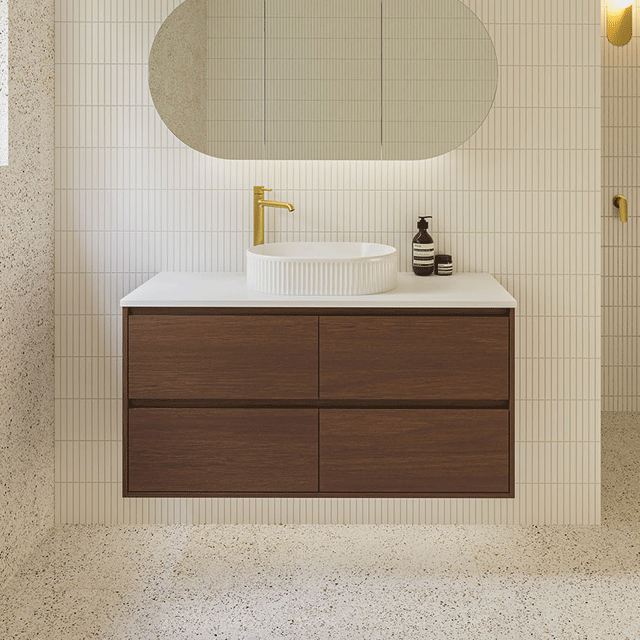Timberline Grange Wall Hung Vanity with Silk Surface Top & Basin