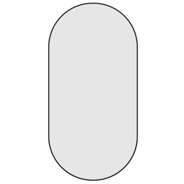 Thermogroup Pill Black Framed Mirror