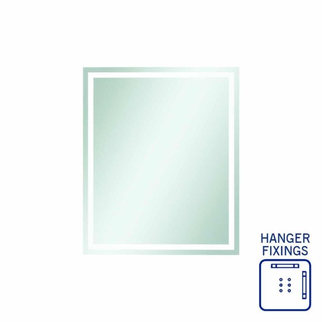 Thermogroup Rectangle Mirror with Sandblasted Border 900x750mm