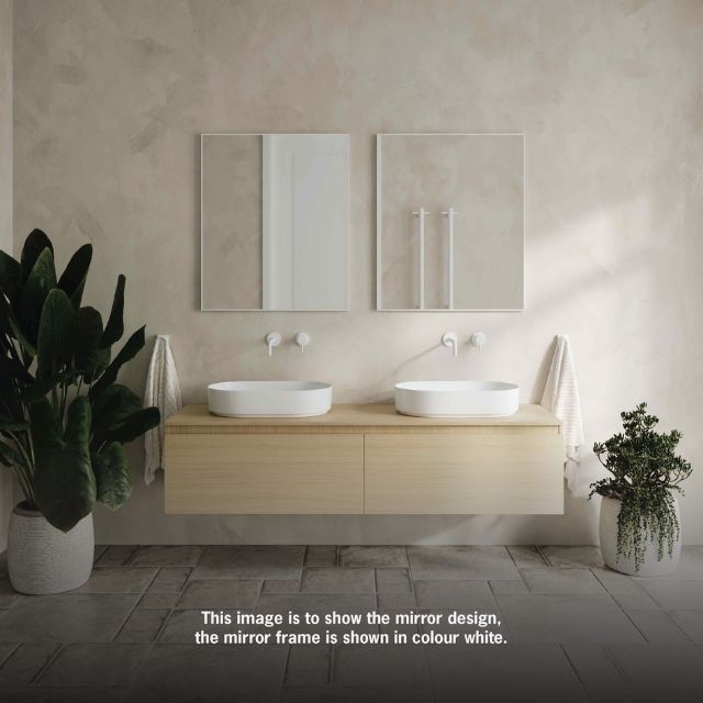 Thermogroup Rectangular Gold Framed Mirror