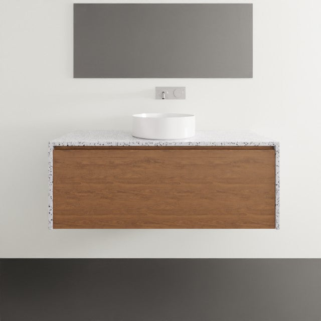 Timberline Ainsworth Wall Hung Vanity with SilkSurface Waterfall Top and Above Counter Basin