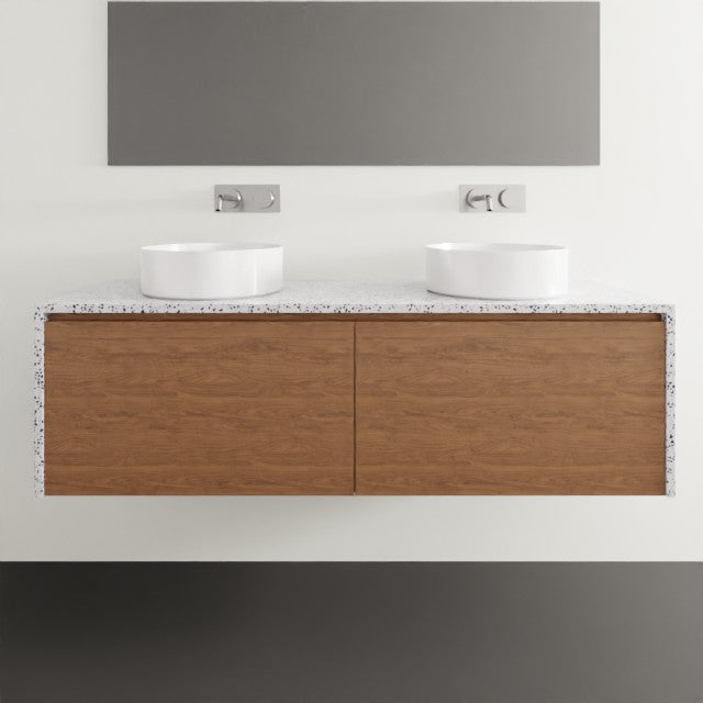 Timberline Ainsworth Wall Hung Vanity with SilkSurface Waterfall Top and Above Counter Basin