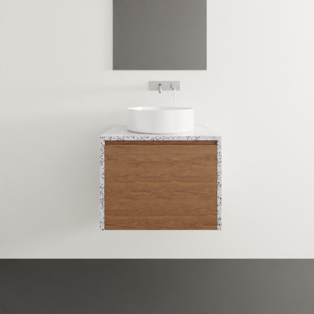 Timberline Ainsworth Wall Hung Vanity with SilkSurface Waterfall Top and Above Counter Basin