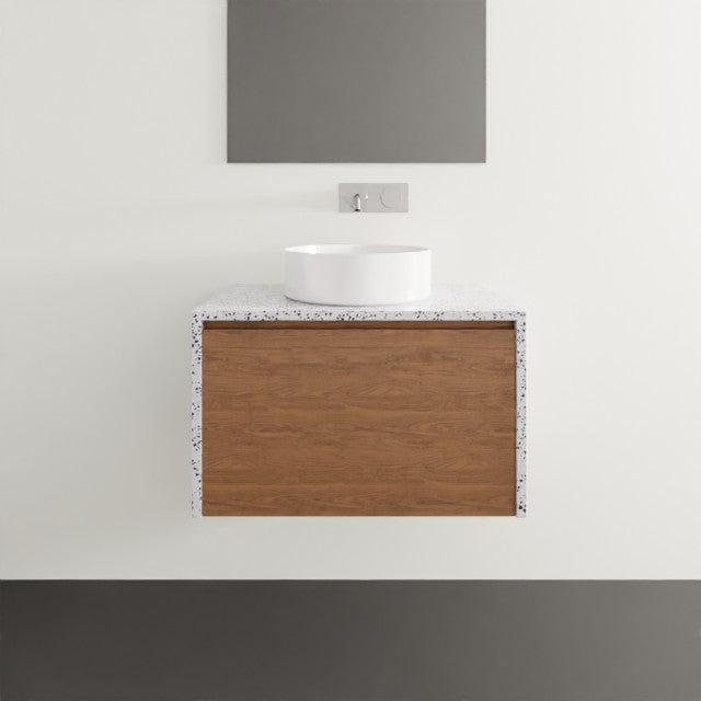 Timberline Ainsworth Wall Hung Vanity with SilkSurface Waterfall Top and Above Counter Basin
