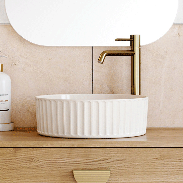 Timberline Allure Flute White Above Counter Basin