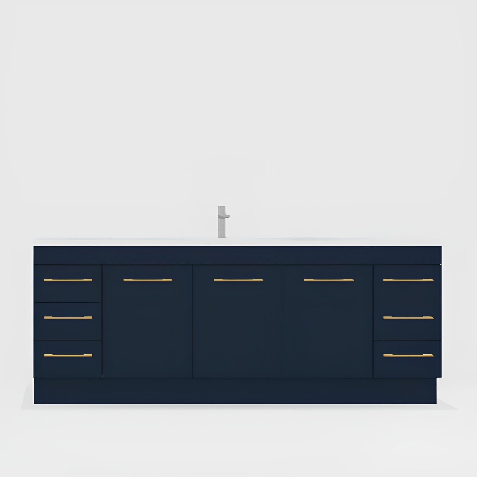Variant Timberline Bargo Floor Standing Vanity with Regal Mineral Composite Top BAR-V-2100-C-REG-F - The Blue Space