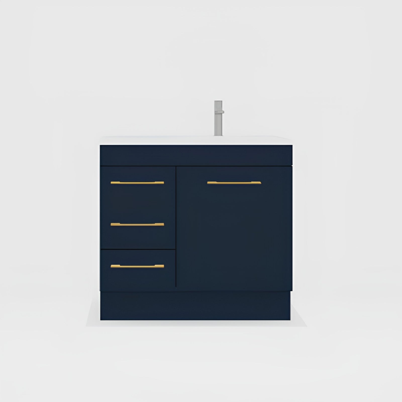 Variant Timberline Bargo Floor Standing Vanity with Regal Mineral Composite Top BAR-V-900-R-REG-F - The Blue Space