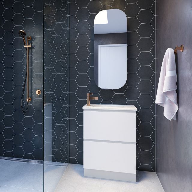 Timberline Billie Floor Standing Ensuite Vanity with SilkSurface Top and Under Counter Basin