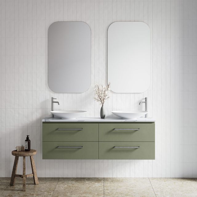 Timberline Billie Wall Hung Ensuite Vanity with SilkSurface Top and Above Counter Basin