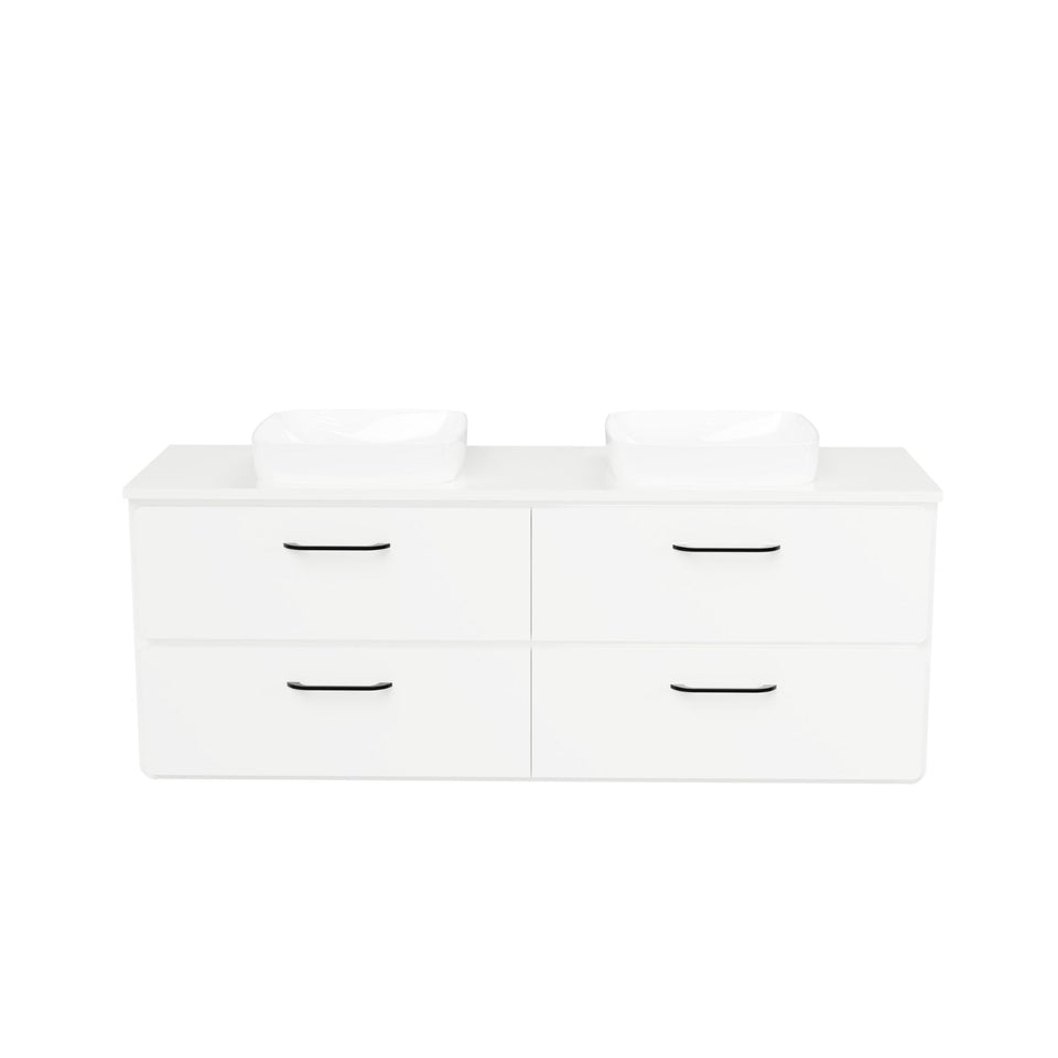 Timberline Colby Wall Hung Vanity with Silk Surface Top and Above Counter Basin