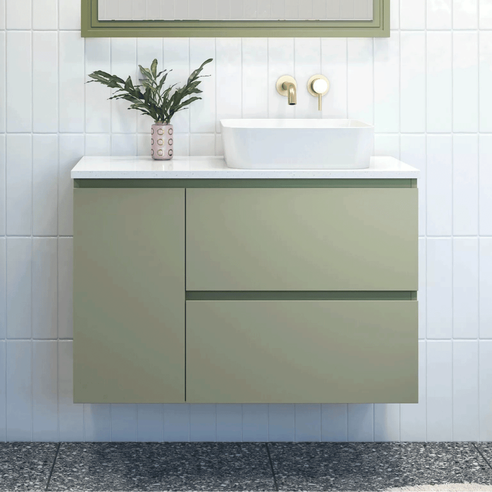 Timberline Marshall Wall Hung Vanity with Silk Surface Top and Basin