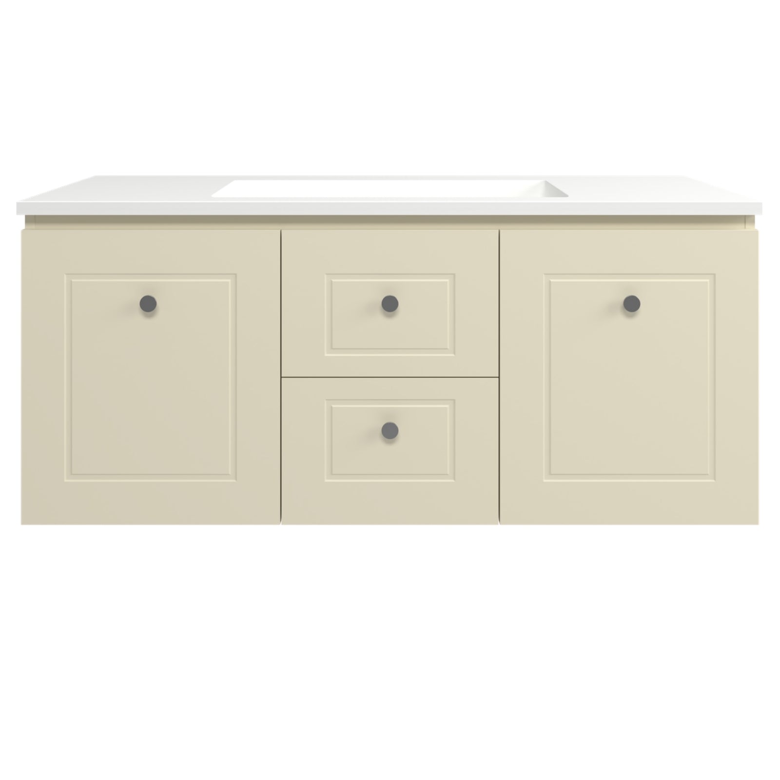 Timberline Nevada Classic Wall Hung Vanity with Vogue Mineral Composite Top NVC-V-1200-C-VOG-W - The Blue Space
