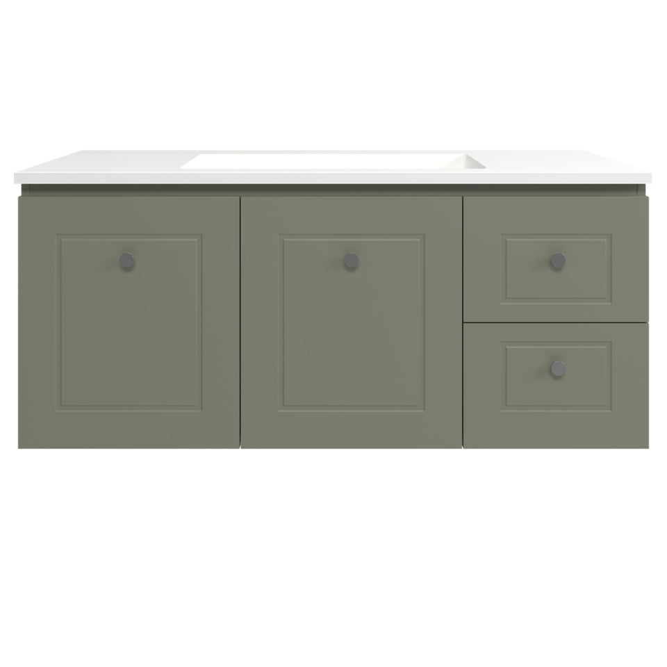 Timberline Nevada Classic Wall Hung Vanity with Vogue Mineral Composite Top