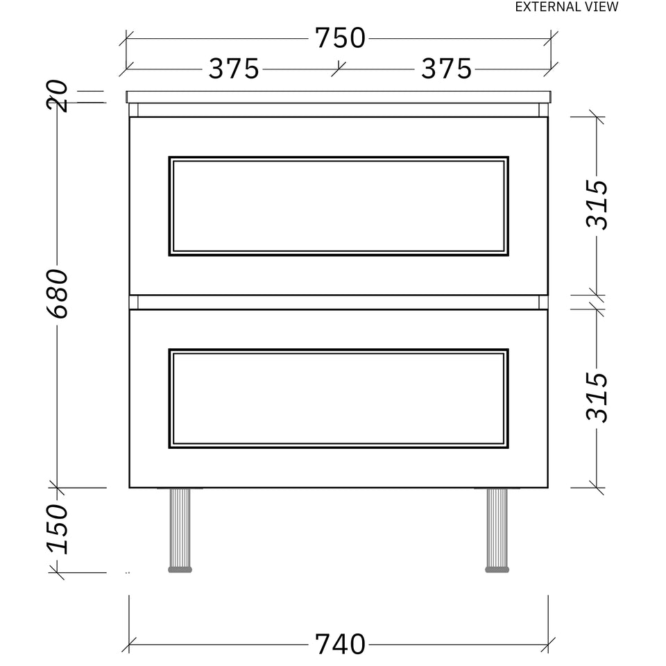 Timberline Nevada Plus Classic Floor Standing Vanity On Legs with SilkSurface Top and Above Counter Basin