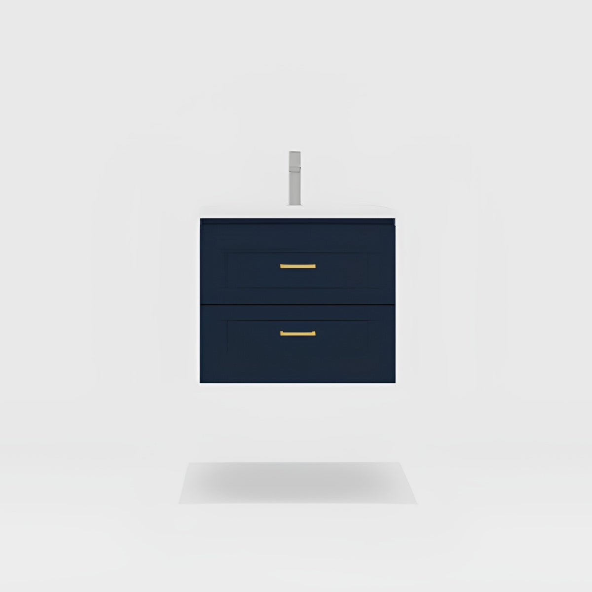 Variant Timberline Nevada Plus Classic Wall Hung Vanity with Stadium Mineral Composite Top NVPC-V-600-C-STD-W - The Blue Space
