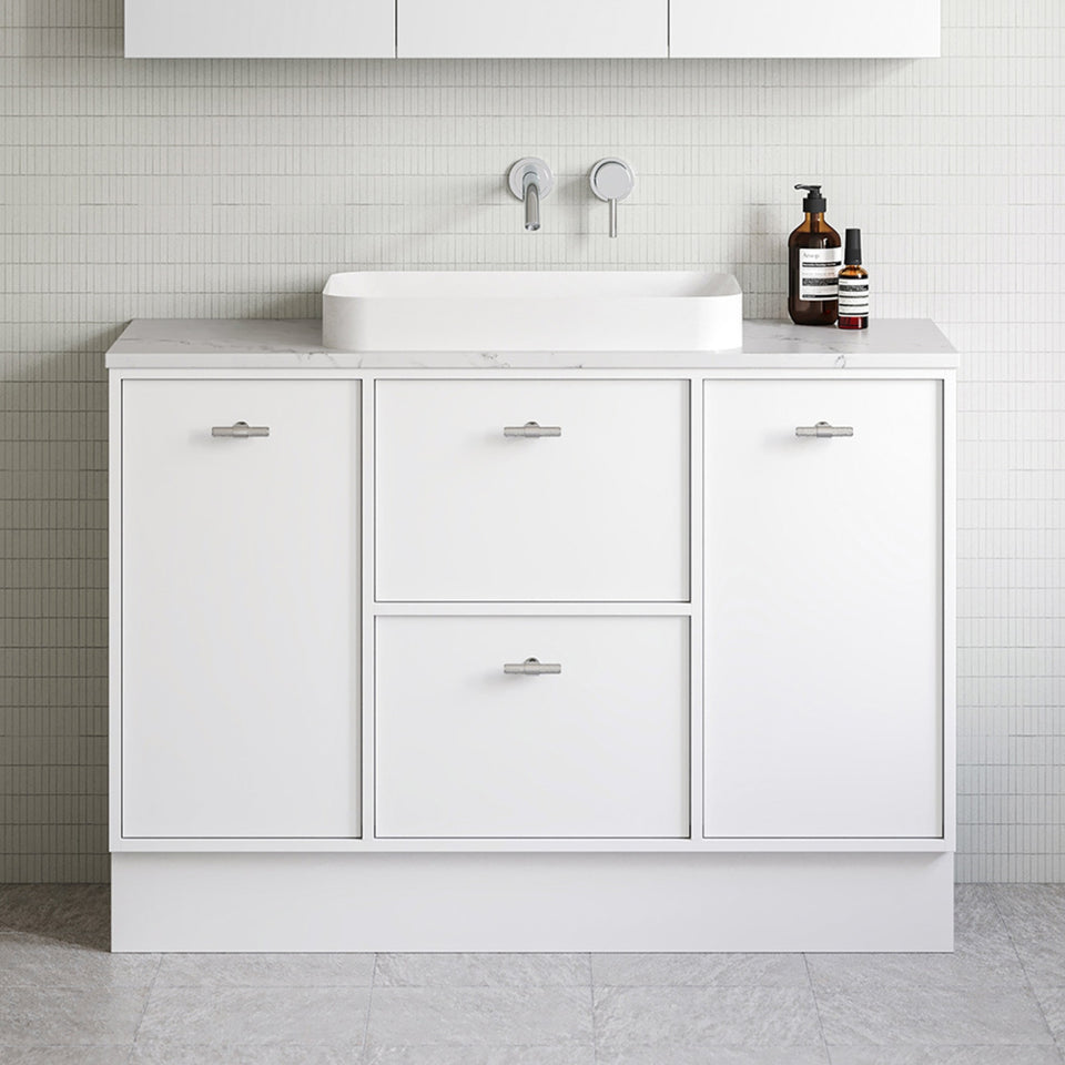 Timberline Takano Floor Standing Vanity with SilkSurface Top and Above Counter Basin