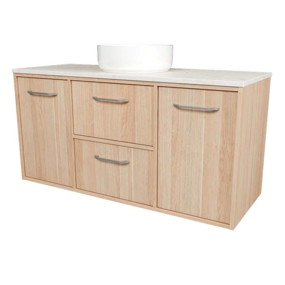 Timberline Takano Wall Hung Vanity with SilkSurface Top and Above Counter Basin