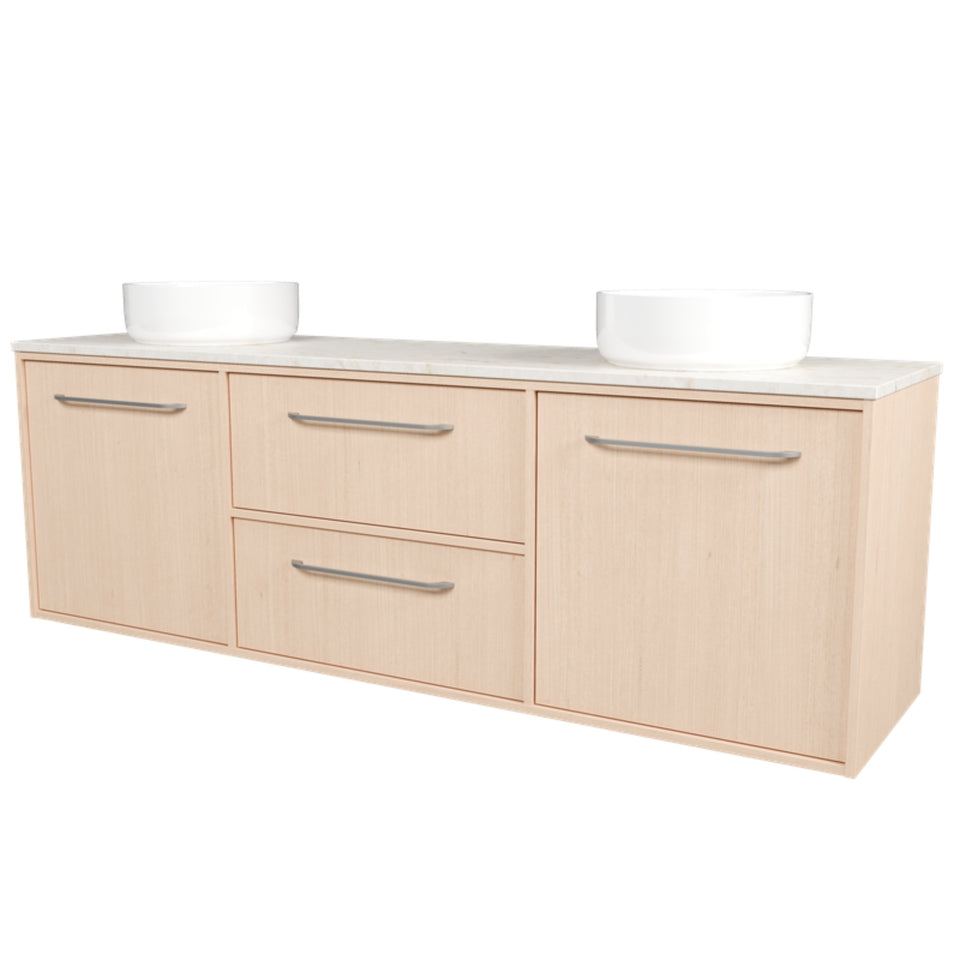 Timberline Takano Wall Hung Vanity with SilkSurface Top and Above Counter Basin
