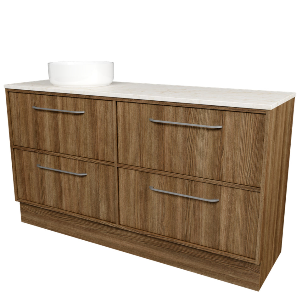 Timberline Taro Floor Standing Vanity with SilkSurface Top and Above Counter Basin