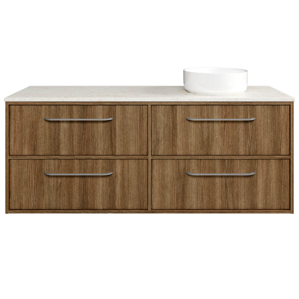 Timberline Taro Wall Hung Vanity with SilkSurface Top and Above Counter Basin
