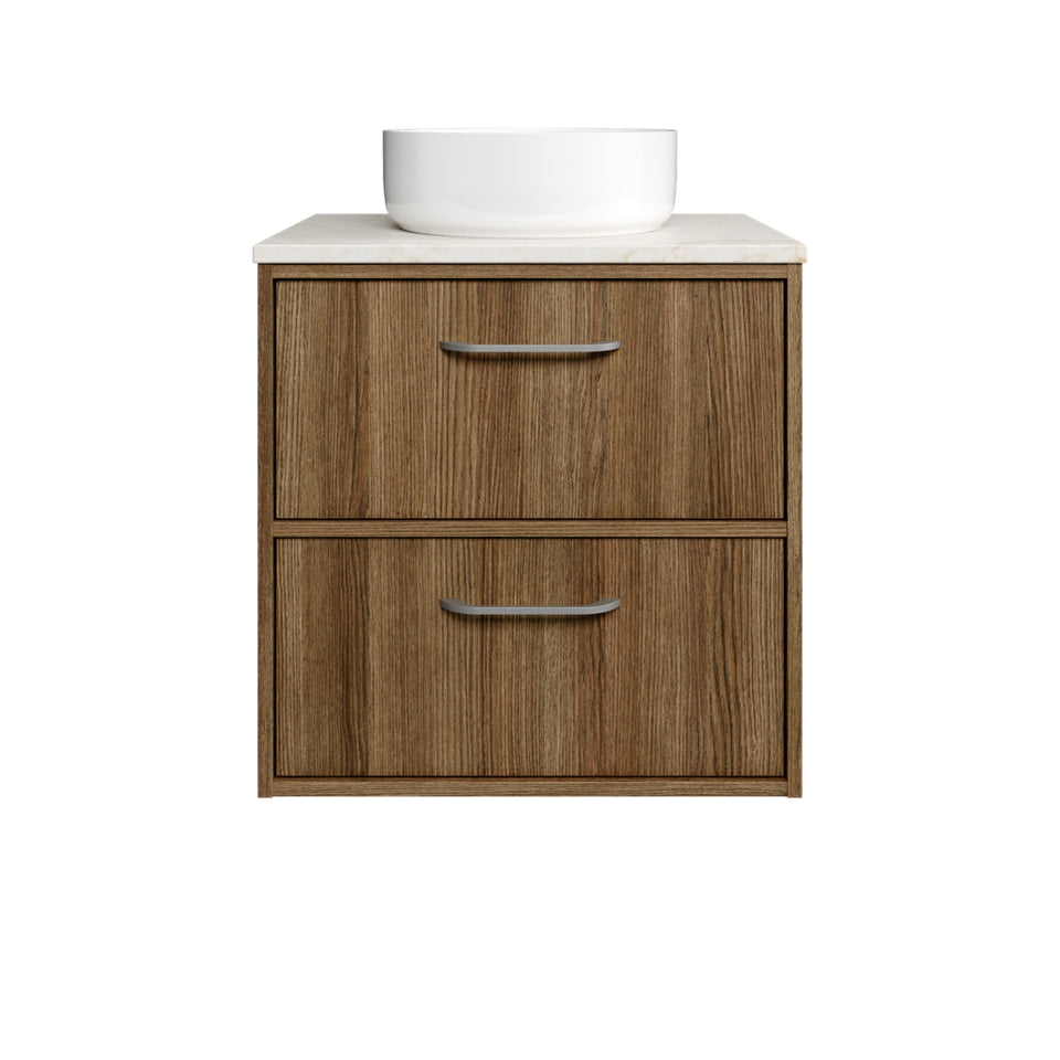 Timberline Taro Wall Hung Vanity with SilkSurface Top and Above Counter Basin