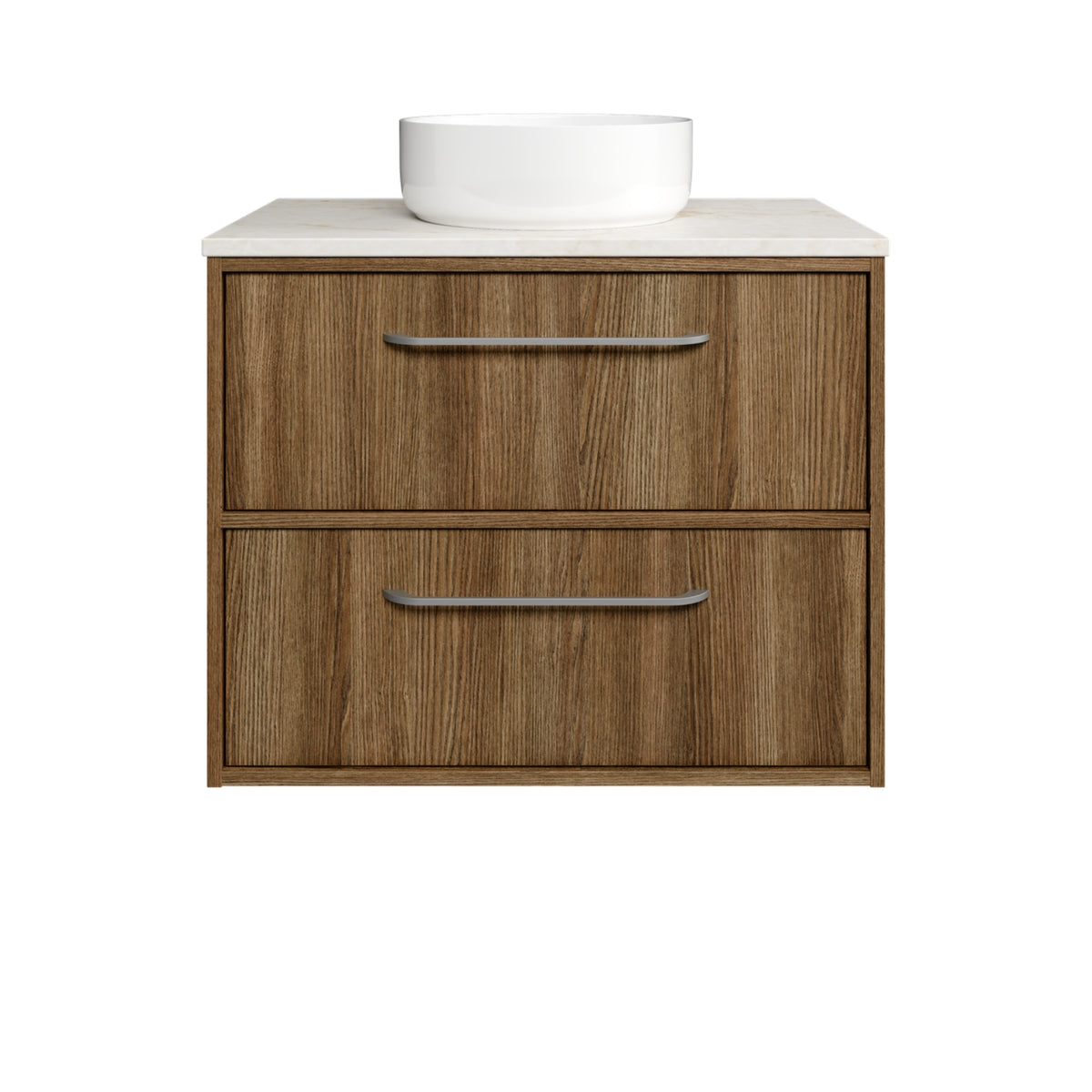 Timberline Taro Wall Hung Vanity with SilkSurface Top and Above Counter Basin TAR-V-750-C-SSA-W - The Blue Space