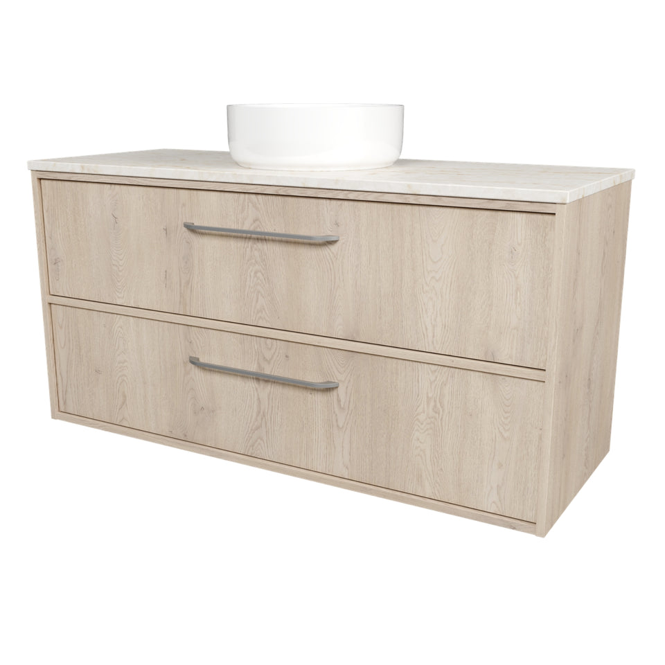 Timberline Taro Wall Hung Vanity with SilkSurface Top and Above Counter Basin