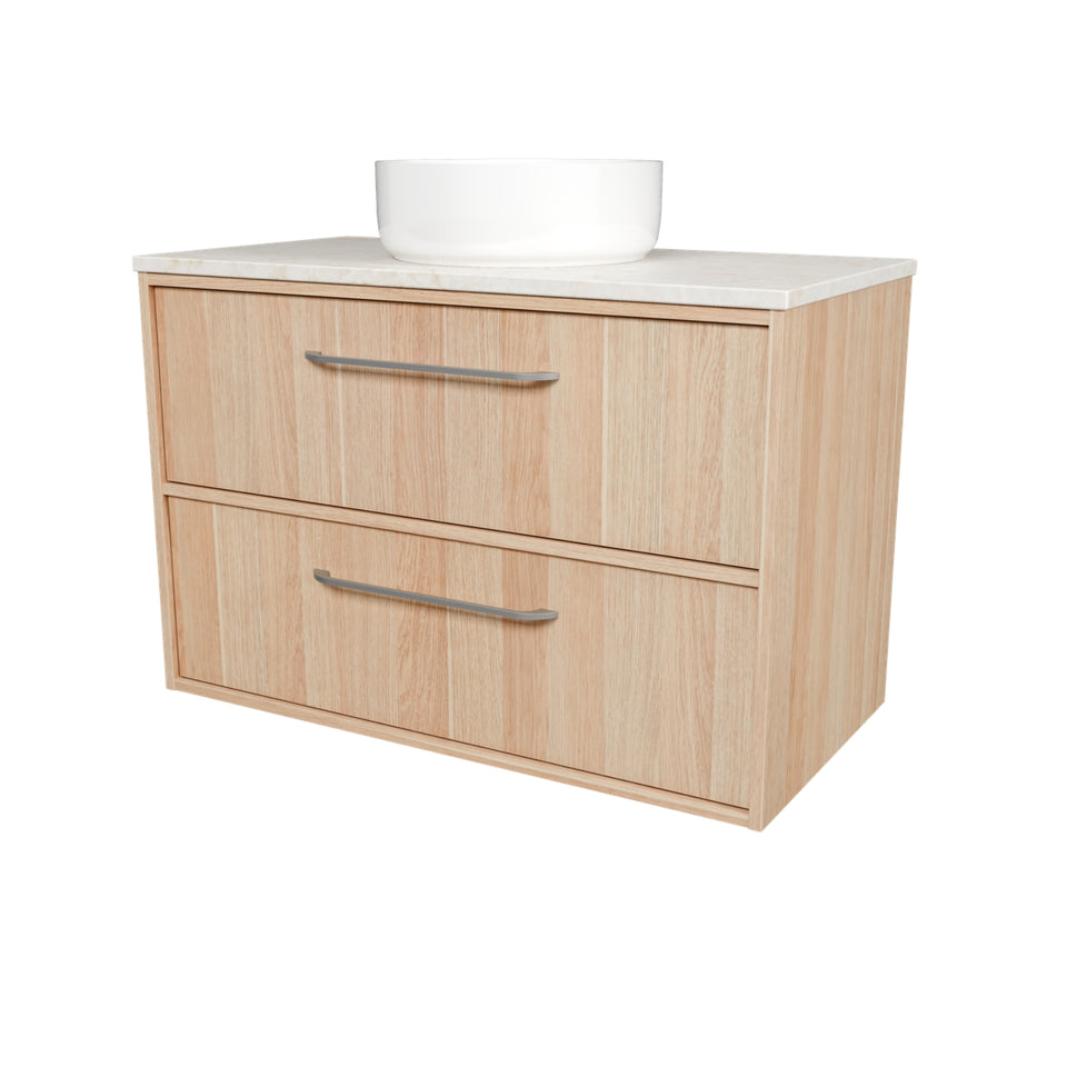 Timberline Taro Wall Hung Vanity with SilkSurface Top and Above Counter Basin