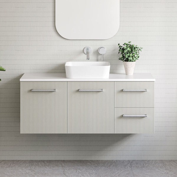 Timberline Victoria Wall Hung Vanity with Silksurface top & Above Counter Basin