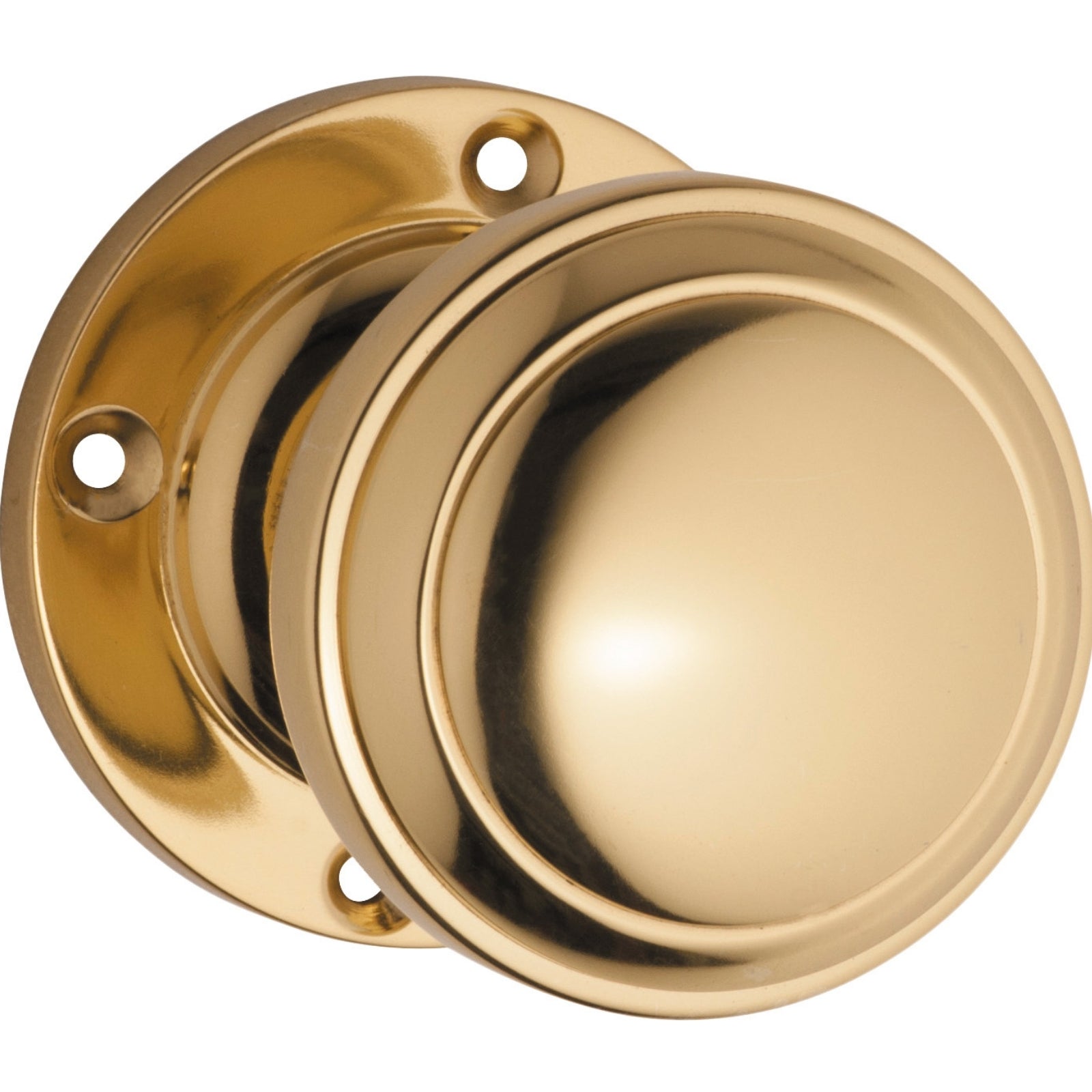 Tradco Milton Knob Round Rose Polished Brass Sdg 0723 - The Blue Space
