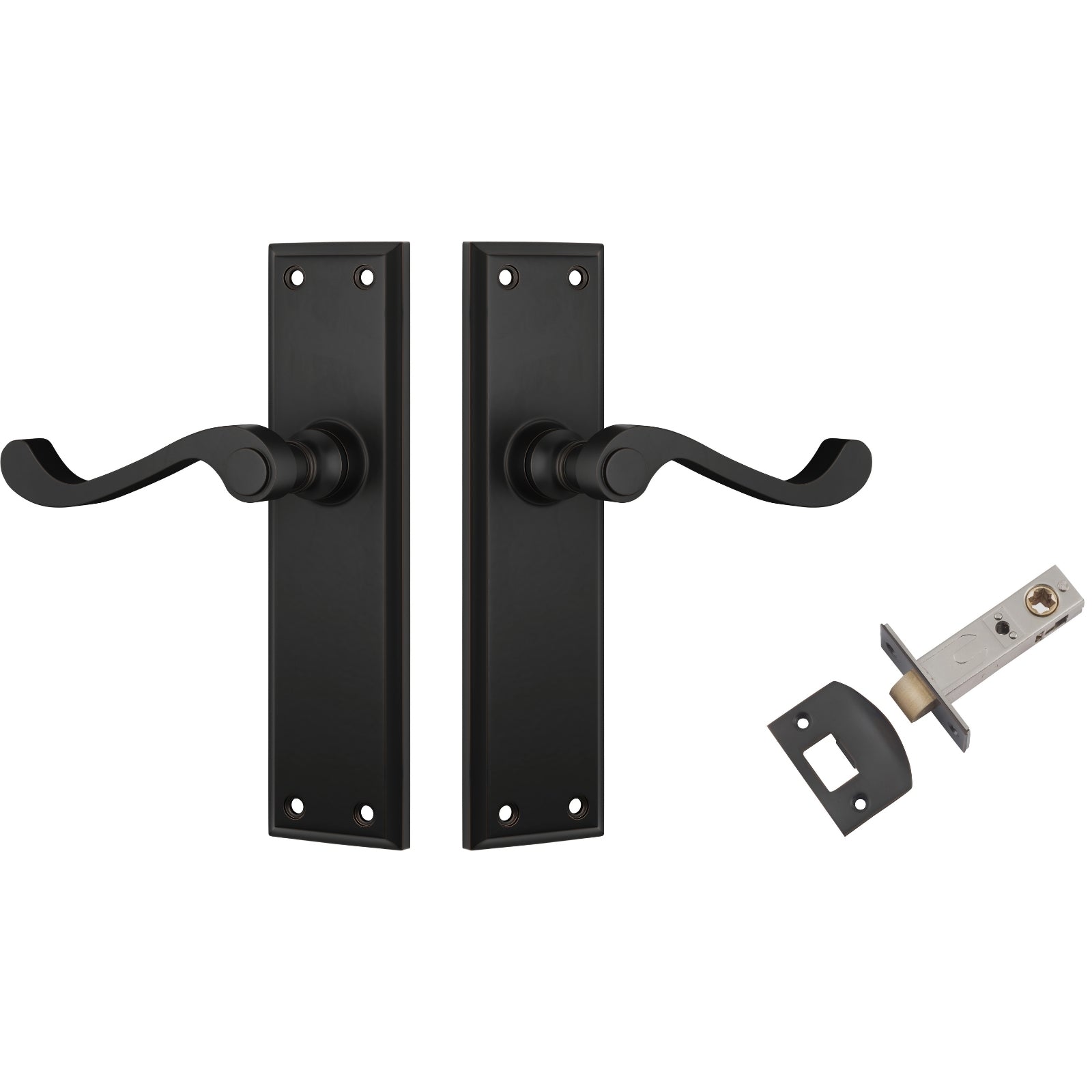 TradCo Milton Lever Long Backplate Passage Set Antique Copper 1014KPASS60 - The Blue Space