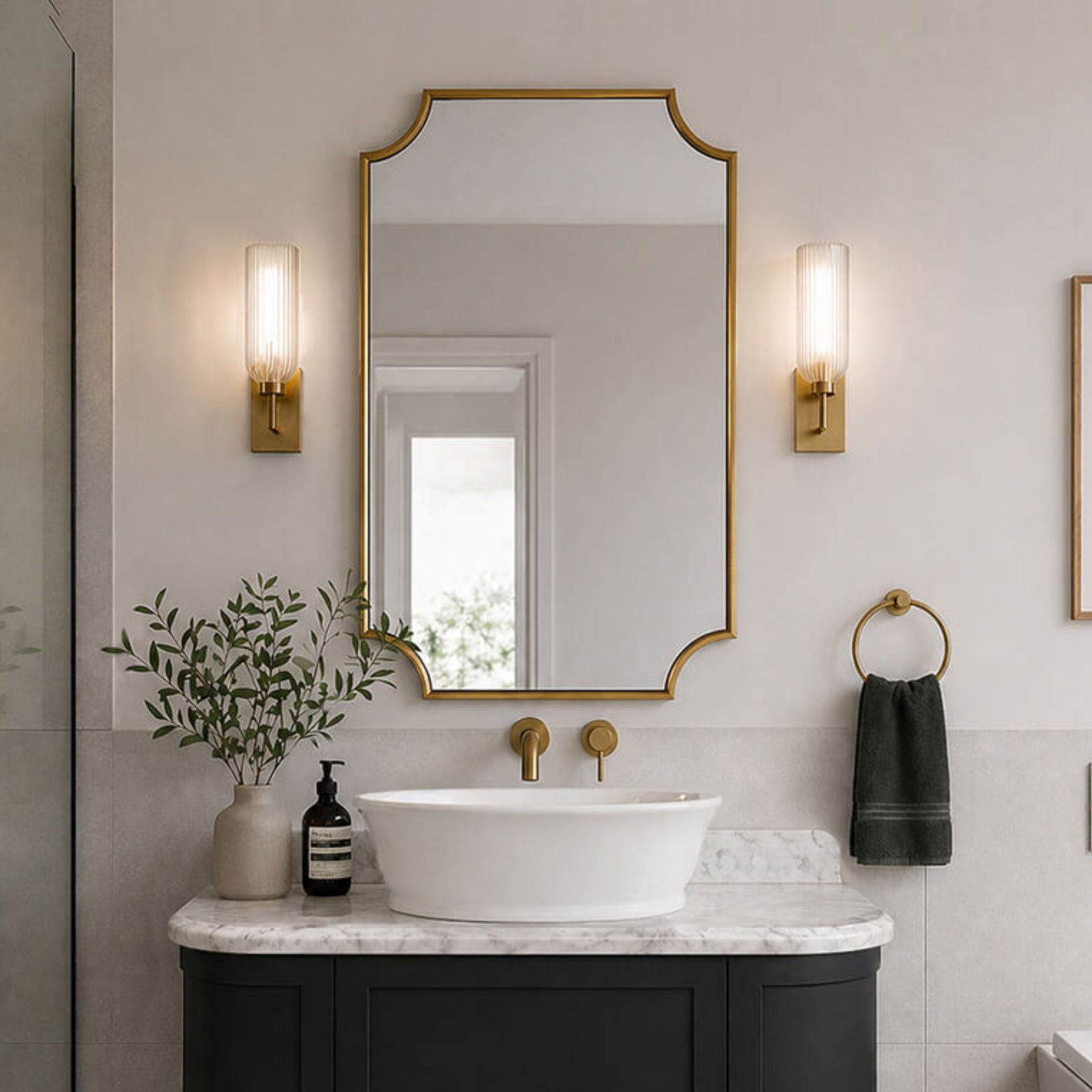 Lifestyle Turner Hastings Claremont 800x500mm Mirror - Brushed Brass CL402MR-BB - The Blue Space