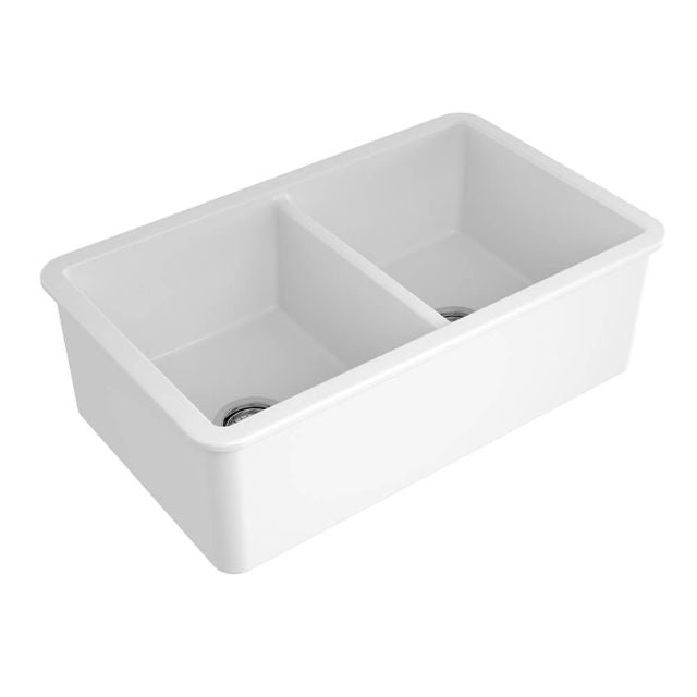Turner Hastings Cuisine 85 x 46 Double Inset/Undermount Matte White Sink