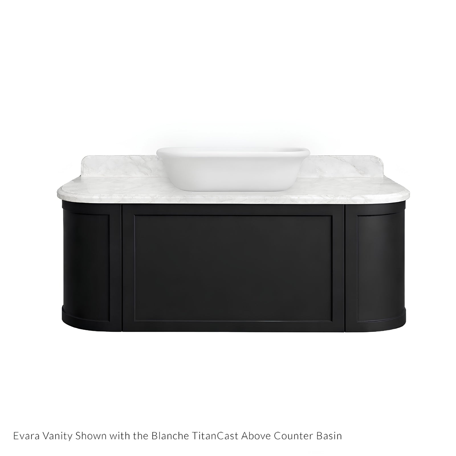 Basin 3 Turner Hastings Evara 120 x 53 Wall Hung Vanity with Real Marble Top & Above Counter Basin - Volcanic Ash EV124-VA-NTH - The Blue Space