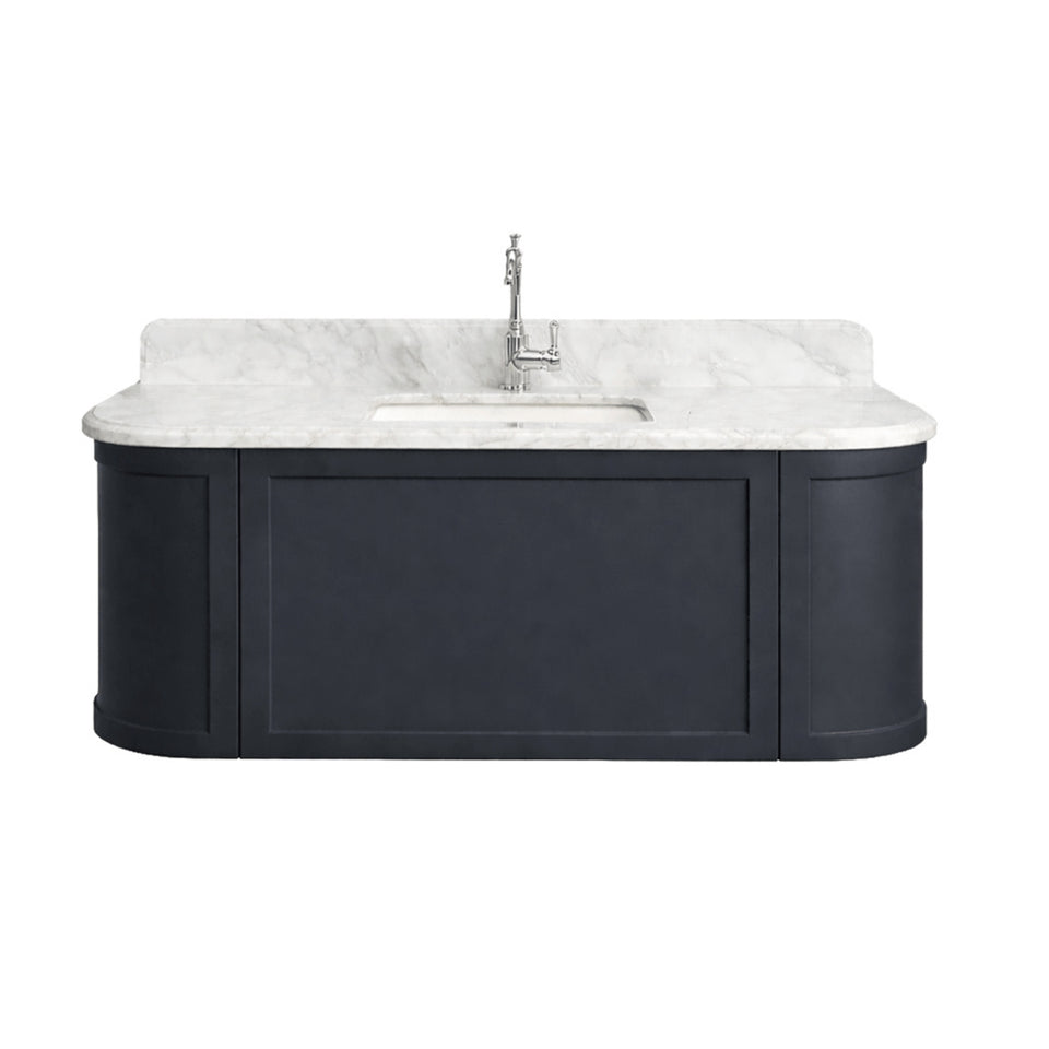 Turner Hastings Evara 120 x 53 Wall Hung Vanity with Real Marble Top & Under Counter Basin - Aegean Blue