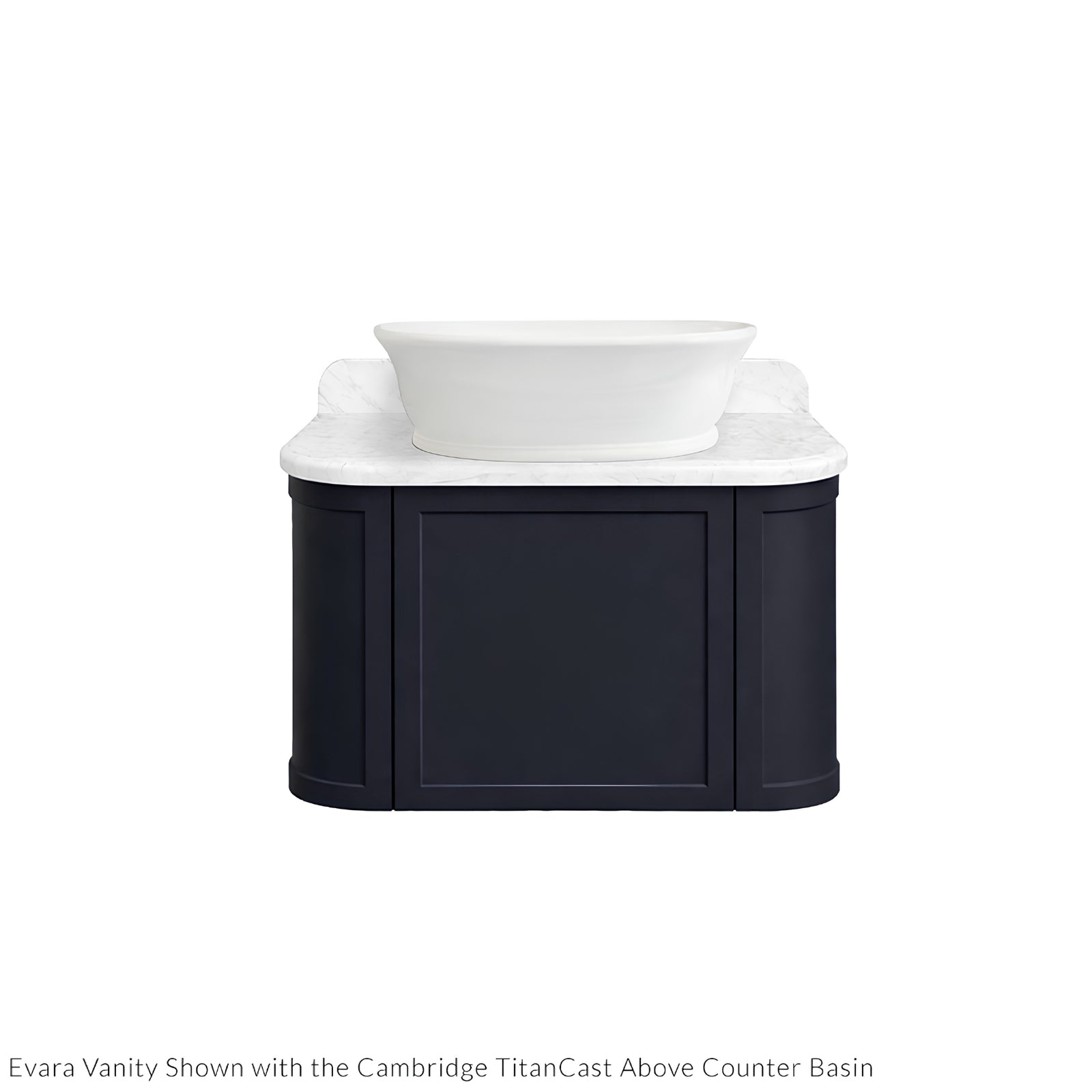 Basin 3 Turner Hastings Evara 75 x 53 Wall Hung Vanity with Real Marble Top & Above Counter Basin - Aegean Blue EV755-AB-NTH - The Blue Space
