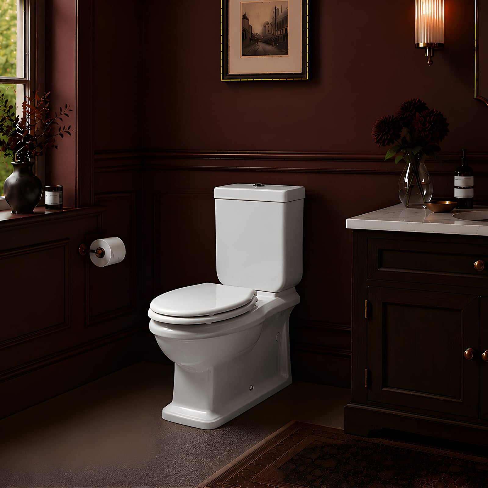 Lifestyle 3 Turner Hastings Stafford Back To Wall Toilet Suite - Gloss White With Chrome Hinges ST675BTW-GW - The Blue Space