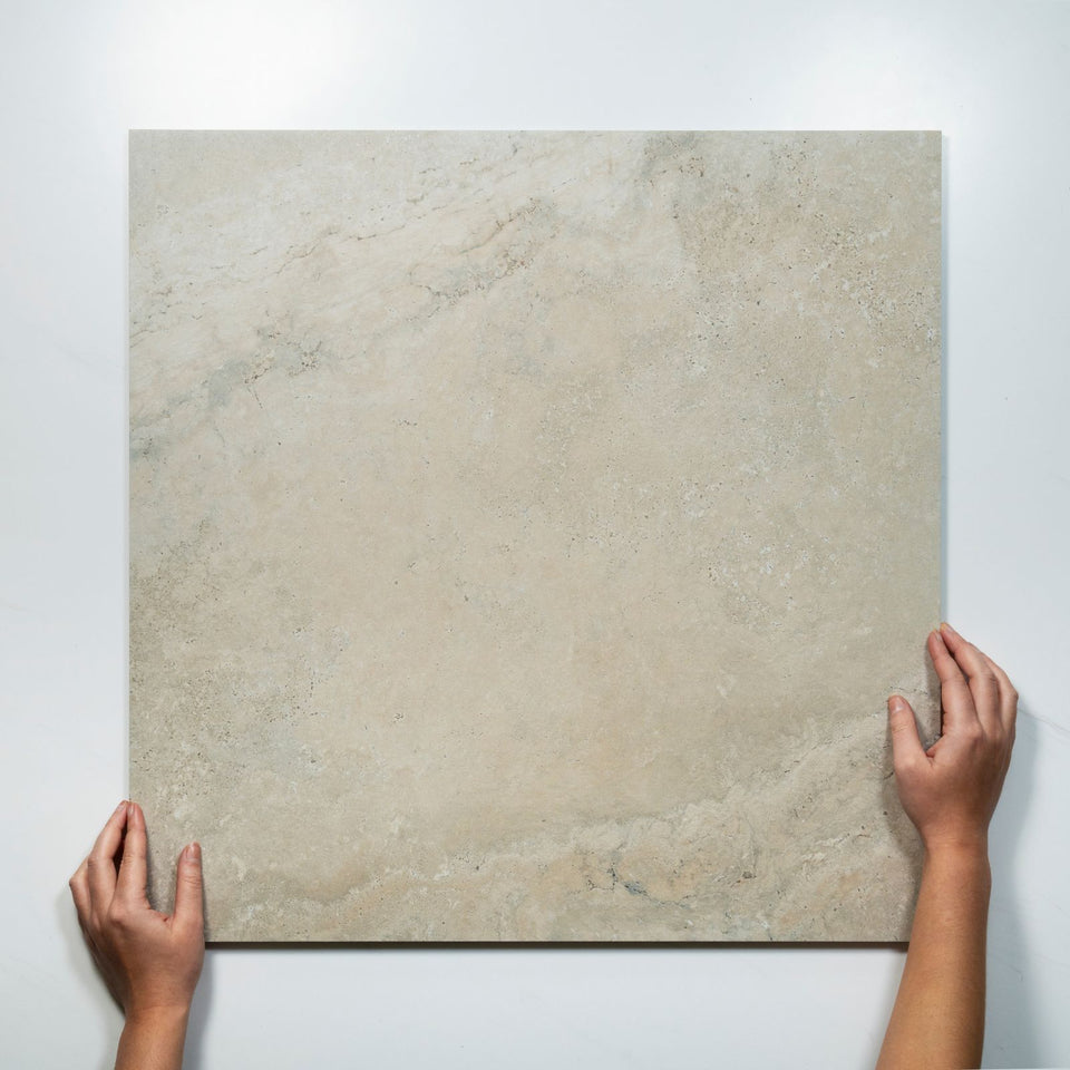 Tuscan Beige Travertine Look Tile 600mm x 600mm External