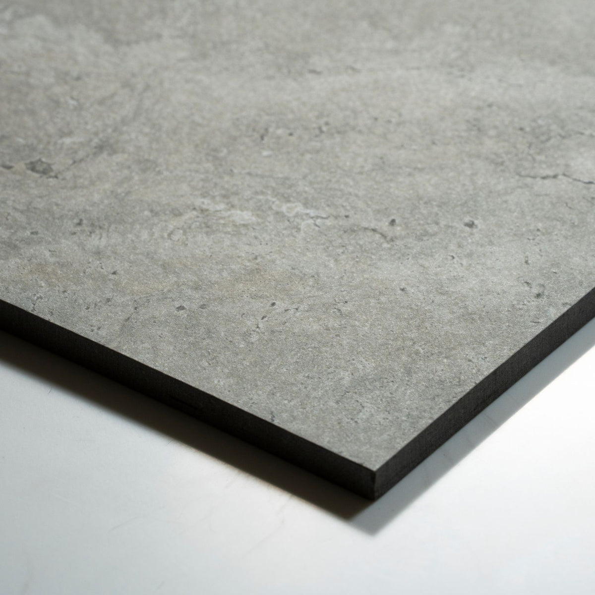 Oblique Tuscan Grey Travertine Look Tile 600mm x 600mm 6CRWSVM - The Blue Space