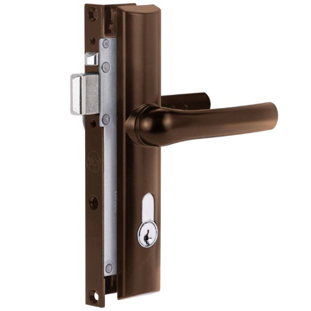 Yale Quattro Hinged Security Door Lock Brown
