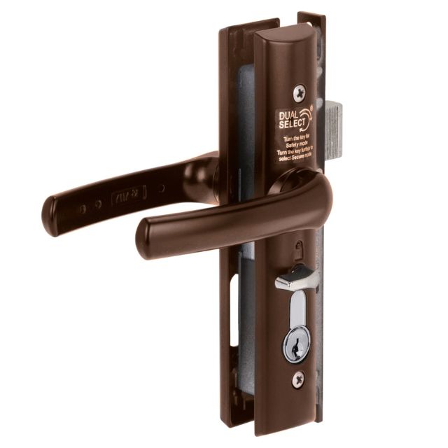 Yale Quattro Hinged Security Door Lock Brown