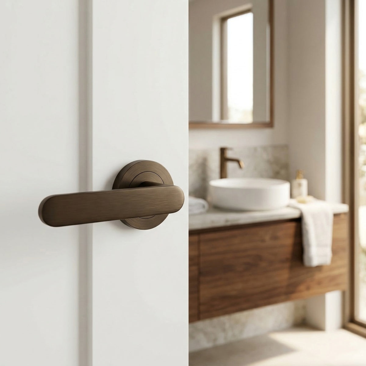 Lifestyle Zanda Duke Passage Door Handle Set Ember Bronze 10091.EB - The Blue Space