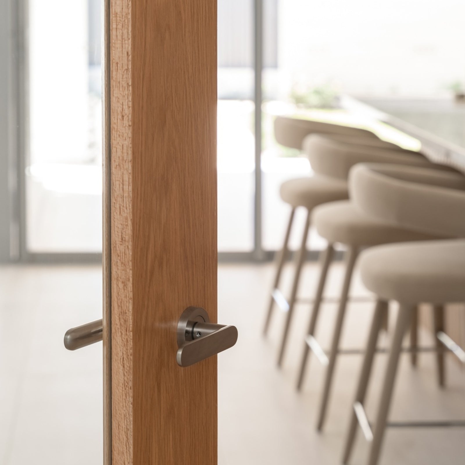 Lifestyle 2 Zanda Duke Privacy Door Handle Set Brushed Nickel 10092.BN - The Blue Space